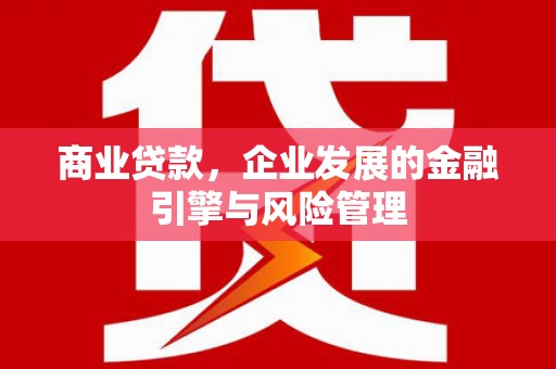 正安商业贷款，企业发展的金融引擎与风险管理