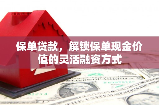 正安保单贷款，解锁保单现金价值的灵活融资方式