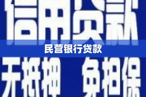 正安民营银行贷款