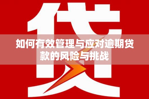 正安如何有效管理与应对逾期贷款的风险与挑战