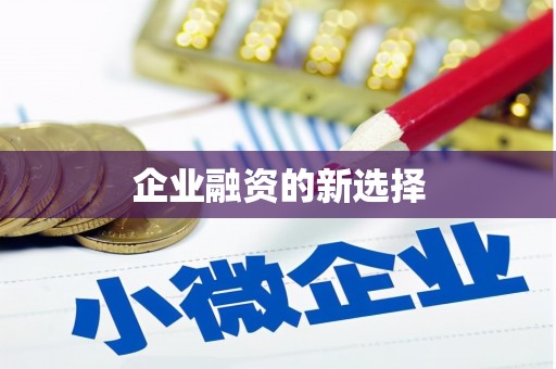 正安企业融资的新选择