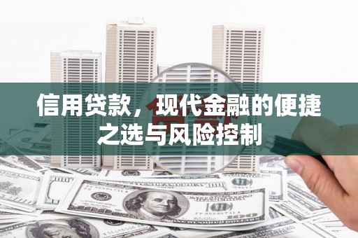 正安信用贷款，现代金融的便捷之选与风险控制