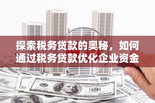 正安探索税务贷款的奥秘，如何通过税务贷款优化企业资金流