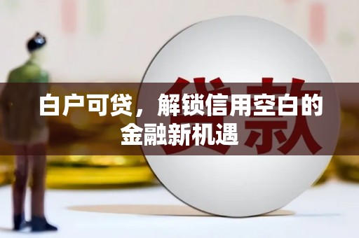 正安白户可贷，解锁信用空白的金融新机遇