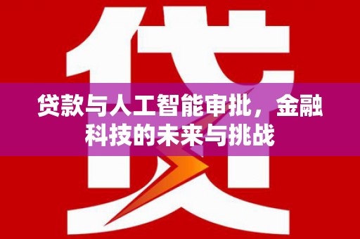 正安贷款与人工智能审批，金融科技的未来与挑战