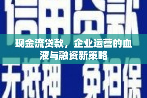正安现金流贷款，企业运营的血液与融资新策略