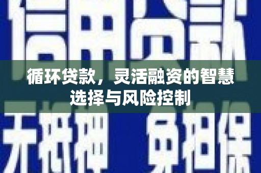 正安循环贷款，灵活融资的智慧选择与风险控制