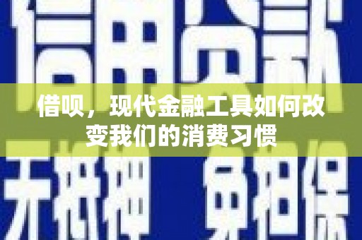 正安借呗，现代金融工具如何改变我们的消费习惯