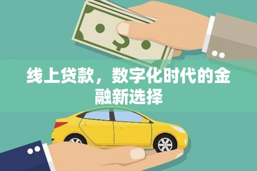 正安线上贷款，数字化时代的金融新选择