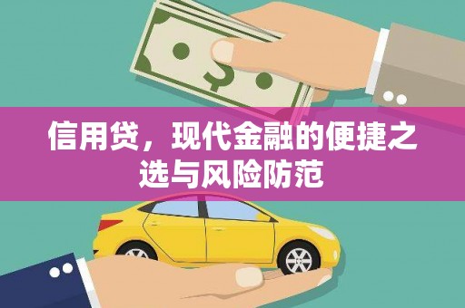 正安信用贷，现代金融的便捷之选与风险防范