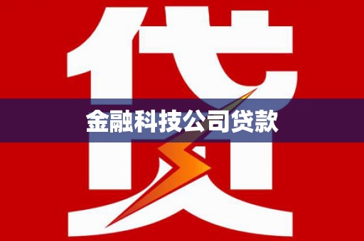 正安金融科技公司贷款