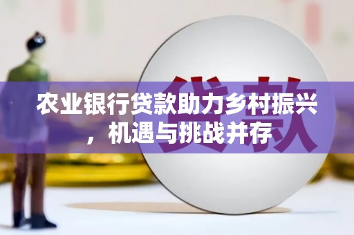 正安农业银行贷款助力乡村振兴，机遇与挑战并存
