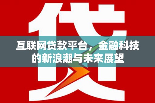 正安互联网贷款平台，金融科技的新浪潮与未来展望