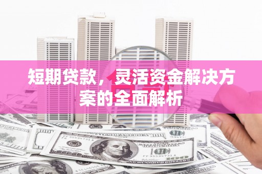 正安短期贷款，灵活资金解决方案的全面解析