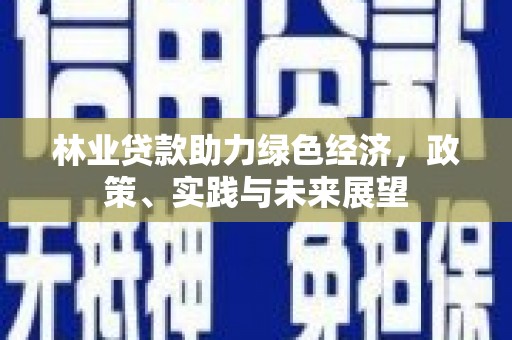 正安林业贷款助力绿色经济，政策、实践与未来展望