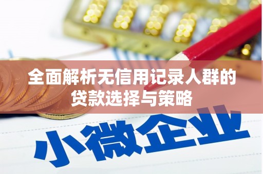 正安全面解析无信用记录人群的贷款选择与策略